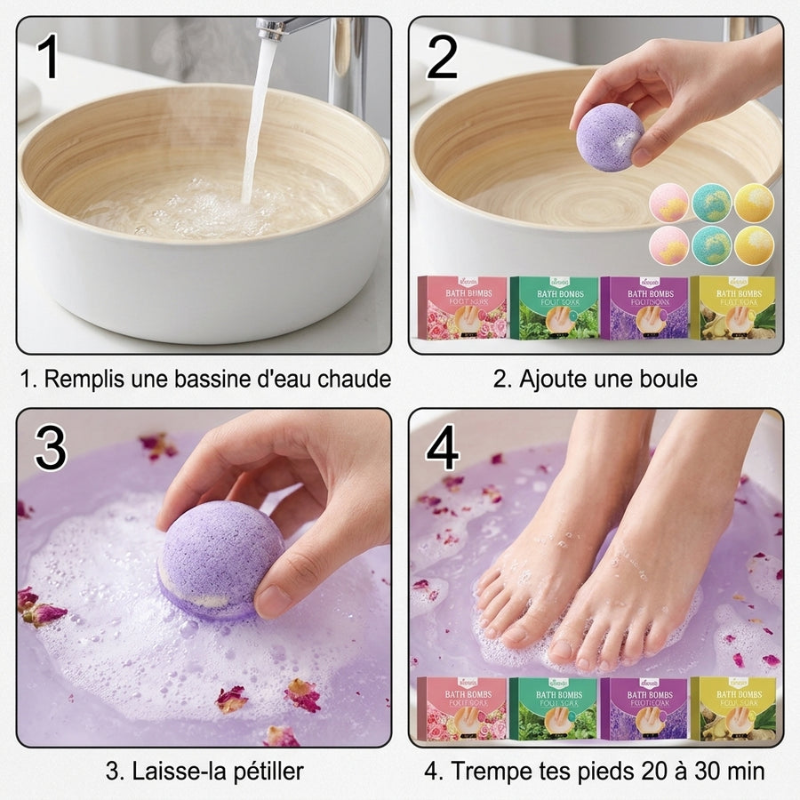 Comment utiliser tes bombes bain de pieds
