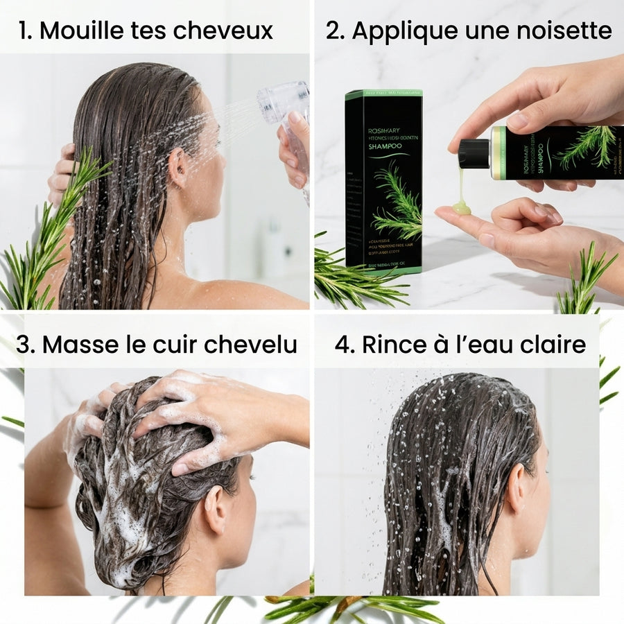 Comment utiliser ton shampoing au romarin