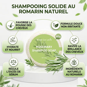 Shampooing solide romarin – Pousse & brillance des cheveux