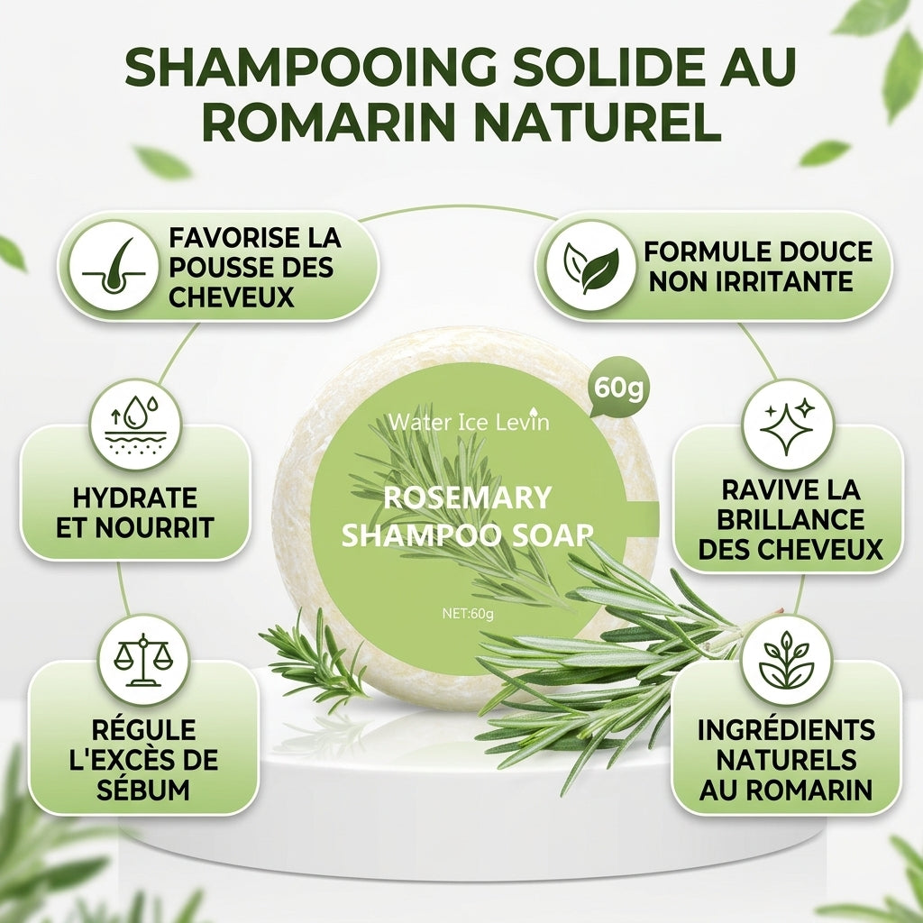 Shampooing solide romarin – bienfaits pour les cheveux